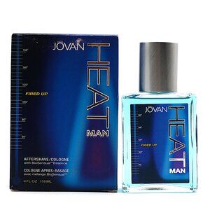 Jovan Heat Man Fired Up Aftershave Cologne Vintage 4 oz